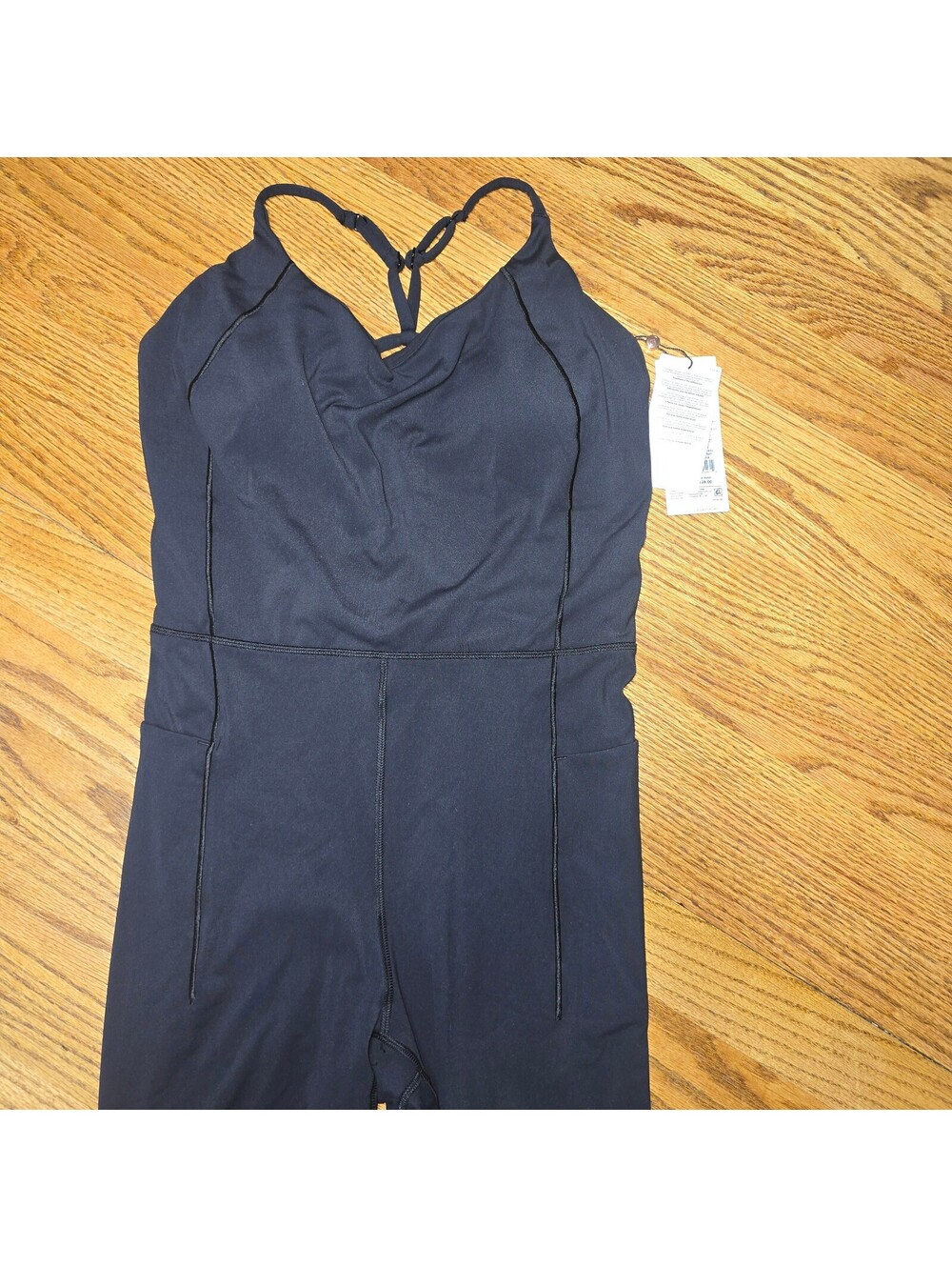 NWT Calia Inspire Adjustable Strap Bodysuit Pure Black Medium 7/8 Legging $128